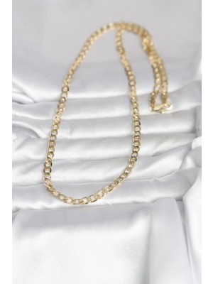 isiltikidsmoda cm 14K Gold Renk Kalın Zincir Model 60 cm Kadın Kolye - Lisinya