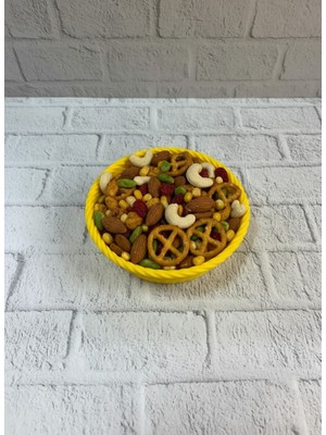 isiltikidsmoda Yuvarlak Çerezlik Sarı Canlı Renkli Dekoratif Sunum Kasesi - Lisinya