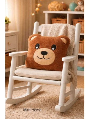 Mira Home Ayıcık Figürlü Dekoratif Çocuk Odası Yastığı - 25X30 cm