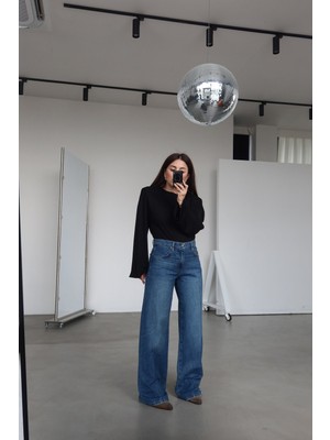 Özge Özgenç Geniş Paça Straight Jean