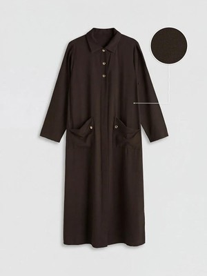 LC Waikiki Gömlek Yaka Kadın Ferace  (S6)