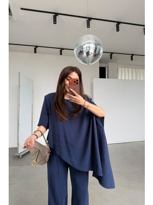 Özge Özgenç Asimetrik Kesim Modal Bluz