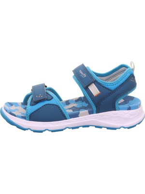 Superfit Criss Cross Çocuk Sandalet Kamuflaj - Mavi 000586-8010