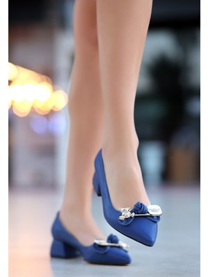 Zerenyus Jies Mavi Topuklu Ayakkabı