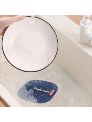 Süzgeçli Lavabo Gider Koruyucu Mat Gri