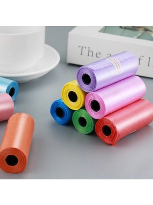 12 Li Köpek Dışkı Poşet Düz Renkli Set