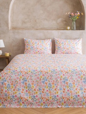 LC Waikiki Çiçek Desenli Çift Kişilik Pike Takımı  (S6)