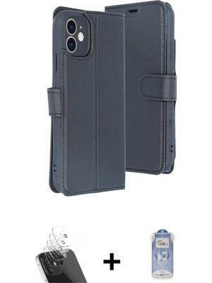 BUTİMAR'S iPhone 11 Siluet Işık Serisi - Siyah Joko Magic 5d Cam + Şeffaf Kamera Lens Koruma Cam