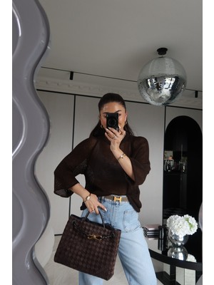 Özge Özgenç Bisiklet Yaka Merserize Triko