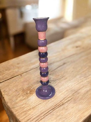Polikrom Seramik Şamdan 25 cm Lik