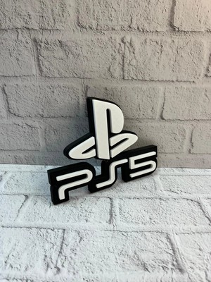 Ps5 Logo Dekoratif Duvar Süsü Oyun Odası ve Salon Uyumu