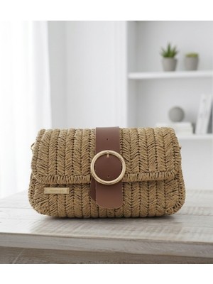 Bohem Hasır ve Sunni Deri Çanta, Kişiye Özel Hediye, Kadına Hediye, Doğum Günü Hediyesi, Yıldönümü Hediyeleri, Hasır Çanta