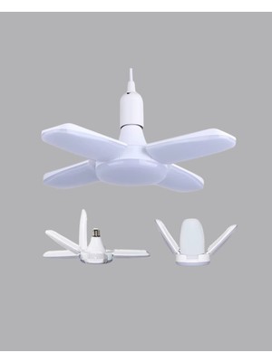 4 Kollu Katlanır Pervane LED Ampül 60 Watt Yüksek Aydınlatma ve Enerji Tasarrufu