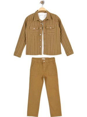 Alg ERKEK ÇOCUK BAYRAMLIK ÜÇLÜ TAKIM GÖMLEK TİŞÖRT PANTOLON ŞIK KOMBİN (Bir Beden Büyük Önerilir)