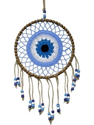 Örgülü Duvar Süsü Buz Mavisi Örgü Duvar Süsü