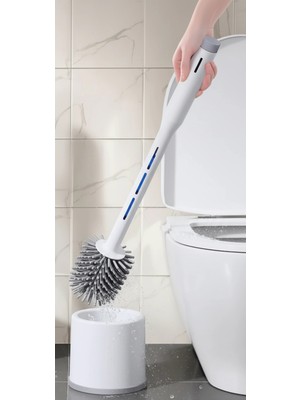 Silikon Deterjan Hazneli Esnek Tuvalet Fırçası Banyo Temizlik Ürünü
