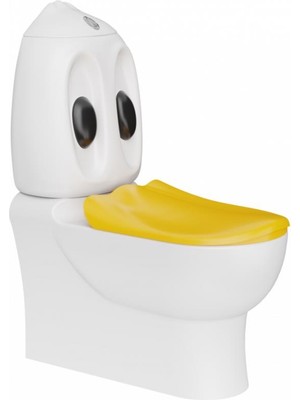 Creavit Ducky Çocuk Klozet Seti - Beyaz-Sarı