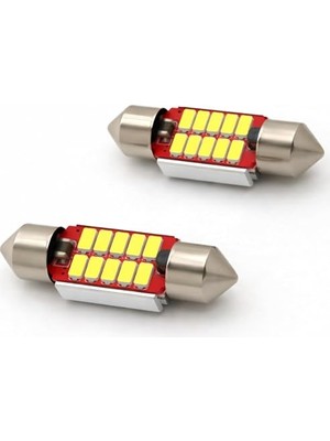 Duolight 31MM Sofit LED Ampul, Beyaz, 12V, Canbus Hatasız, Ultra Parlak, Tavan ve Plaka Aydınlatması, 2'li Set