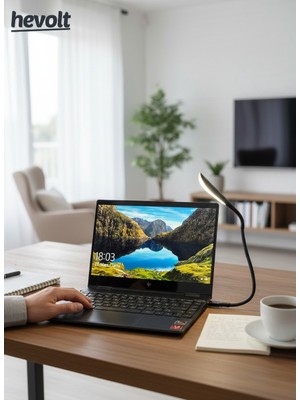 Hevolt 3 Seviye Dokunmatik USB LED Masa Çalışma Kitap Okuma Lambası Pc Gece Lambası