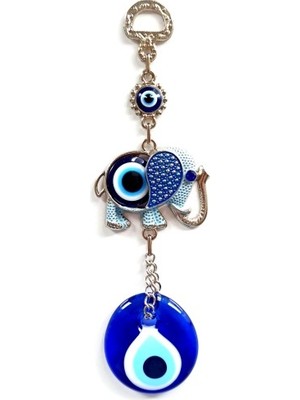 Cam Nazar Boncuklu Filli Mini Duvar Süsü