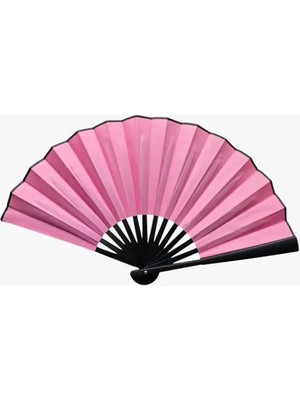 Plastik Kumaş Yelpaze 12'li Pembe