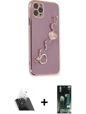 BUTİMAR'S iPhone 11 Pro Nova Işık Prime - Siyah 360 Mat Full Body Arka Koruyucu + Şeffaf Kamera Lens Koruma Cam