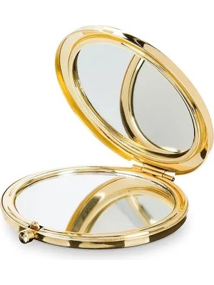 Promosyon Yuvarlak Cep Aynası Gold Renk