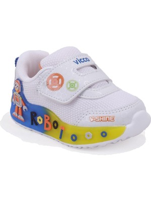 Vicco Feti 346B26Y102 Beyaz Ortopedik Günlük Işıklı Erkek Çocuk Spor Ayakkabı
