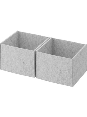 IKEA Gri Dayanıklı Kutu Seti 25X27X12 cm