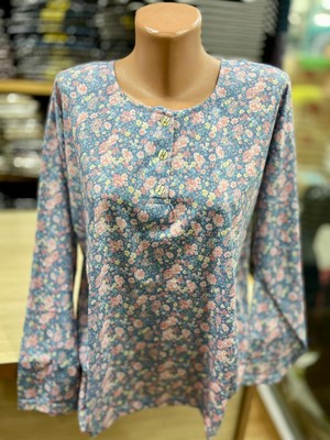 TCR Kadın Üç Düğme Desenli Mevsimlik Penye Buz