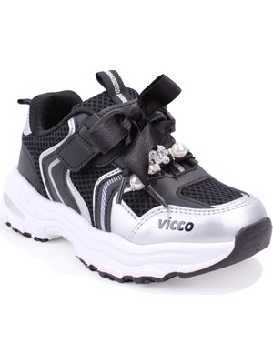 Vicco Minni 346F26Y124 Siyah Günlük Ortopedik Kız Çocuk Spor Ayakkabı