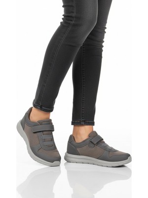 Walkway Füme Cırtlı Fileli Hafif Hava Alabilen Unisex Spor Ayakkabı 616 G