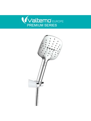 Türkiye Nalbur Valtemo Fergamo Büyük Boy Full Krom El Duşu Seti + Neoflex Pvc Patlamaz Hortumlu (7612)