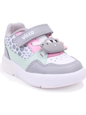 Vicco Borka 346P26Y109 Gri Ortopedik Günlük Işıklı Kız Çocuk Spor Ayakkabı