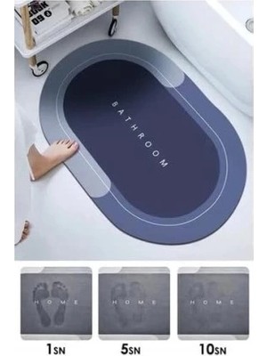 Eco Lounge Oval Süper Emıcı Banyo Paspası