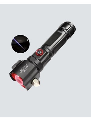 Çok Fonksiyonlu Acil Durum Feneri Yan Işıklı Çekiçli - Lisinya