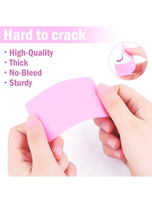 Boş Kelime Kartları 5x8 cm - 50 Adet Oval Kenarlı | Tabu & Not Kartları - Pembe