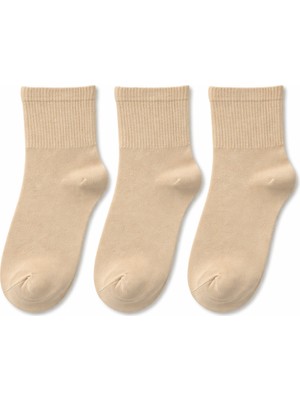 QUALITY WALKING 3'lü Kadın Bambu Çorap Dikişsiz Yumuşak Nefes Alabilen Günlük Konfor Çorap