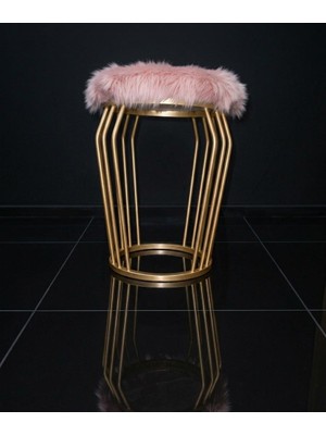 Oruç Metal Wersace Gold Renk Metal Pembe Peluş Puf