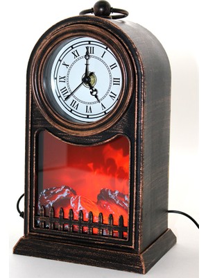 Ttt LED Işıklı Saatli Şömine - Model 1