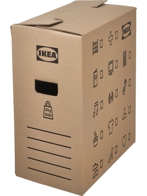 IKEA Kahverengi Dayanıklı Kapaklı Kutu 50X31X40 cm