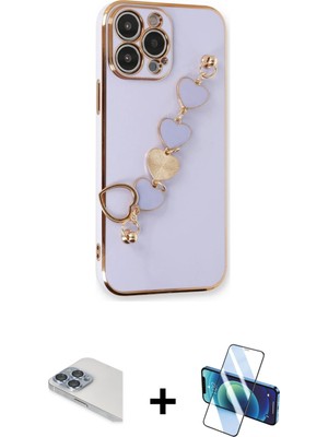 BUTİMAR'S iPhone 13 Pro Max Nova Işık Prime - Siyah 3D Antistatik Cam Ekran Koruyucu + Sierra Blue Pers Alüminyum Kamera Lens