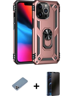 BUTİMAR'S iPhone 13 Pro Max Ahenk Klasik Koleksiyonu - Siyah 3D Antistatik Hayalet Cam Ekran Koruyucu + Gökkuşağı Shine Kamera Lens Koruma Cam