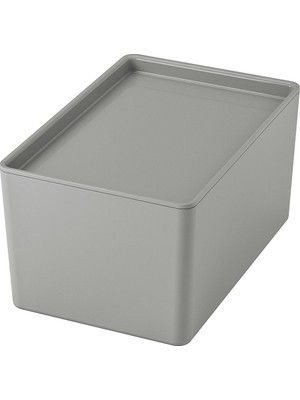 IKEA Gri Dayanıklı Kapaklı Kutu 18X26X8 cm
