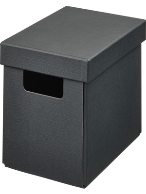 IKEA Antrasit Kullanışlı Kapaklı Kutu 18X25X16 cm