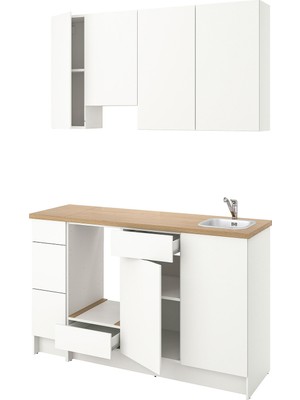 IKEA Beyaz Fonksiyonel Mutfak Dolabı 220X61X220 cm