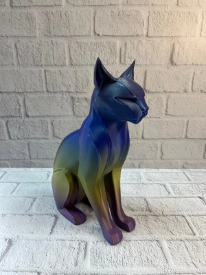 Eco Lounge Rainbow Renkli Kedi Biblosu Dekoratif Masa ve Raf Süsü