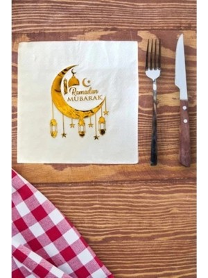Eco Lounge Ramazan Temalı Yaldız Baskılı Peçete