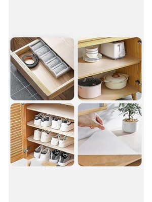 Eco Lounge Şeffaf Raflık Kaymaz Dolap Içi Çekmece Raf Örtüsü Kaydırmaz 45 cm x 3 Metre Koruyucu Ev Ürünü