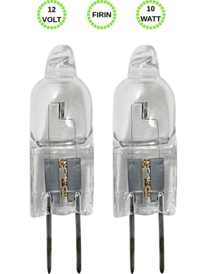 Avarson (2 Adet) Ledvance 12VOLT 10W SARI Işık G4 Duylu (Iğne Bacak) Fırın Ampulü